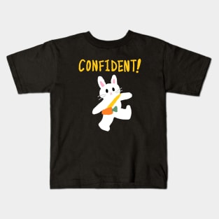 confident rabbit Kids T-Shirt